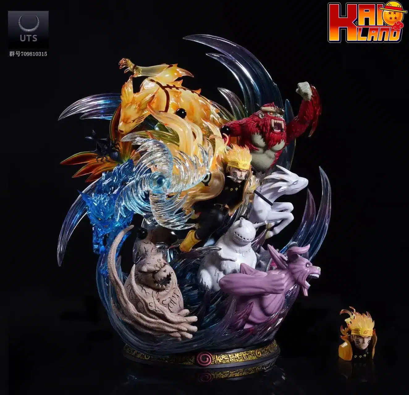 Naruto Uts Studio Naruto Nine Tails Chakra Mode Resin Statue Kaioland