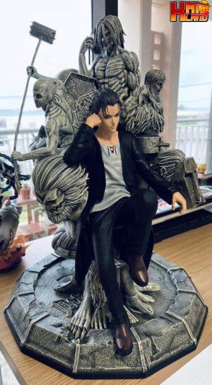 Attack On Titan Kidult Eren Throne Resin Statue 1