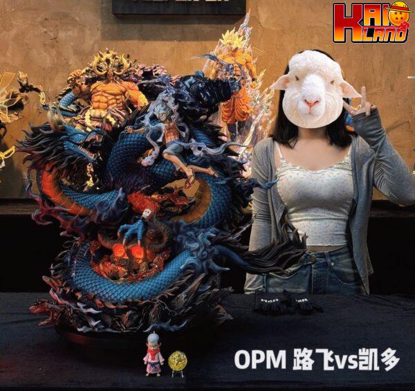 One Piece OPM Studio Kaido vs Luffy Resin Statue 5