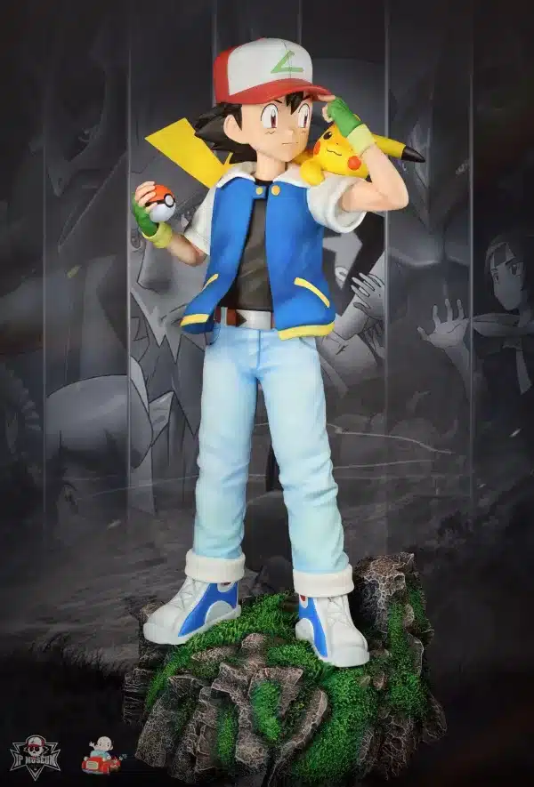 Pokemon IP Museum Ash Ketchum Resin Statue jpg