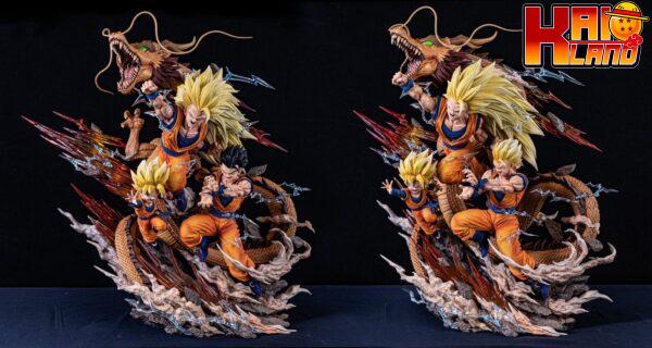 Dragon Ball Hero Belief Studio Goku x Gohan x Goten Resin Statue 1