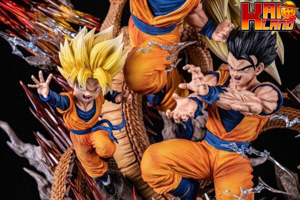 Dragon Ball Hero Belief Studio Goku x Gohan x Goten Resin Statue 2