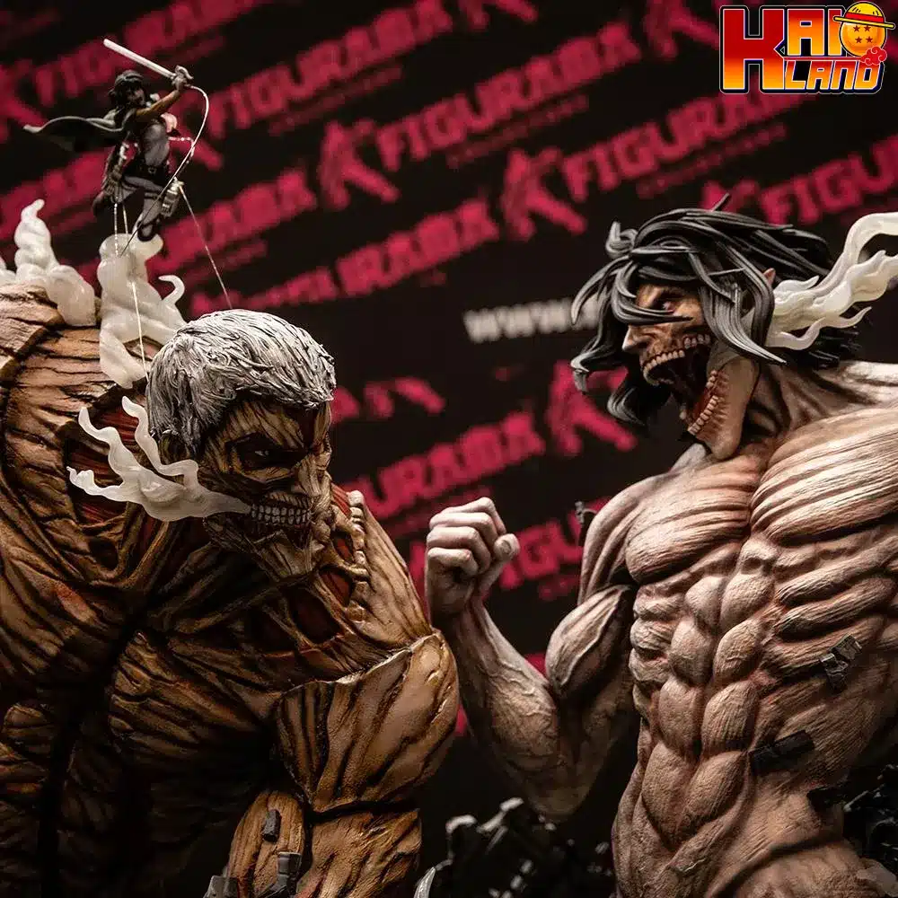 Attack On Titan Figurama Eren VS Armored Titan Licensed Resin Statue -  Kaioland