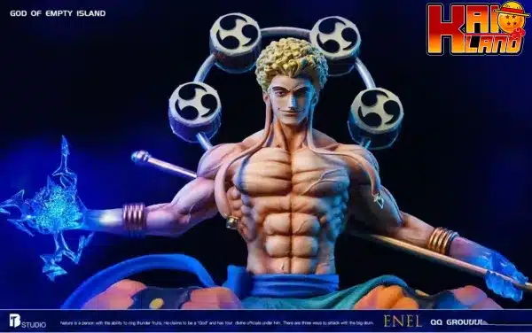 ZZDD Studio One Piece Enel Resin Model Painted Statue H70cm Led Light In  Stock 