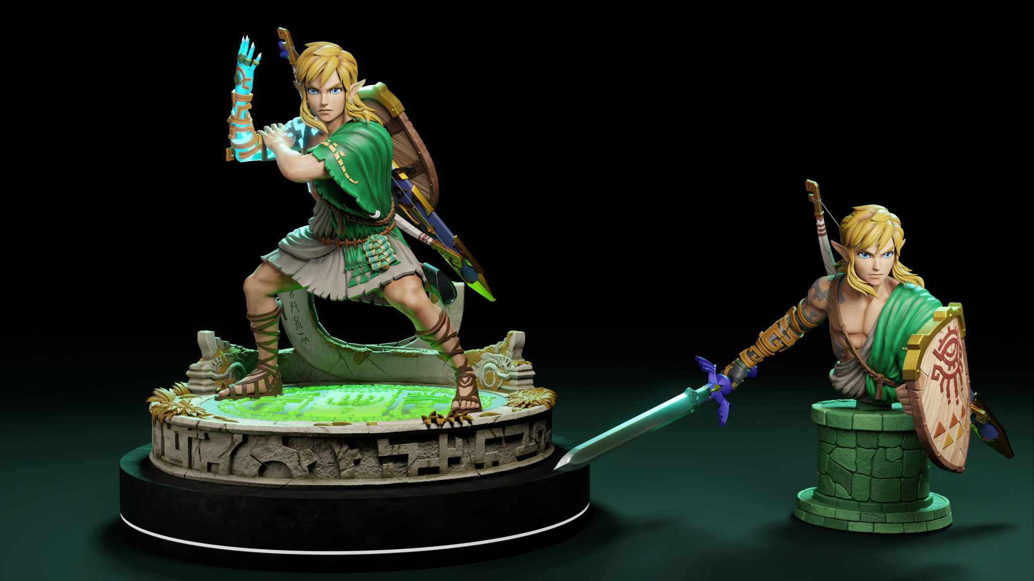 The Legend Of Zelda Kintsukuroi Creations Link Totk Resin Statue - Kaioland