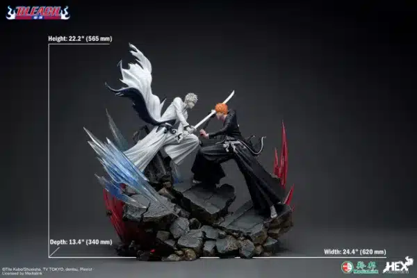 Bleach HEX Collectibles Kurosaki Ichigo vs Hollow Ichigo Licensed Resin Statue 6 jpg