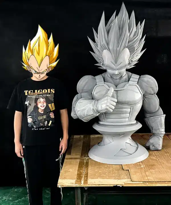 Dragon Ball Clouds Studio Vegeta Bust x Figure Resin Statue 3 jpg