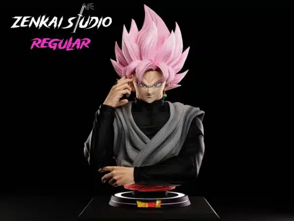 Dragon Ball Zenkai Studio Black Goku Rose Bust Resin Statue 1 jpg