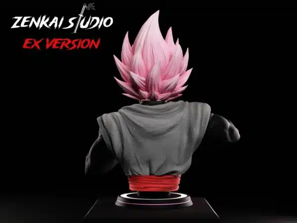 Dragon Ball Zenkai Studio Black Goku Rose Bust Resin Statue 3 jpg