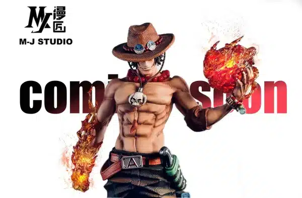 One Piece M J Studio Ace Resin Statue 2 jpg