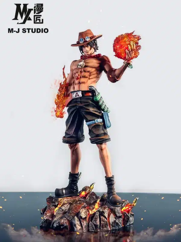 One Piece M J Studio Ace Resin Statue 6 jpg