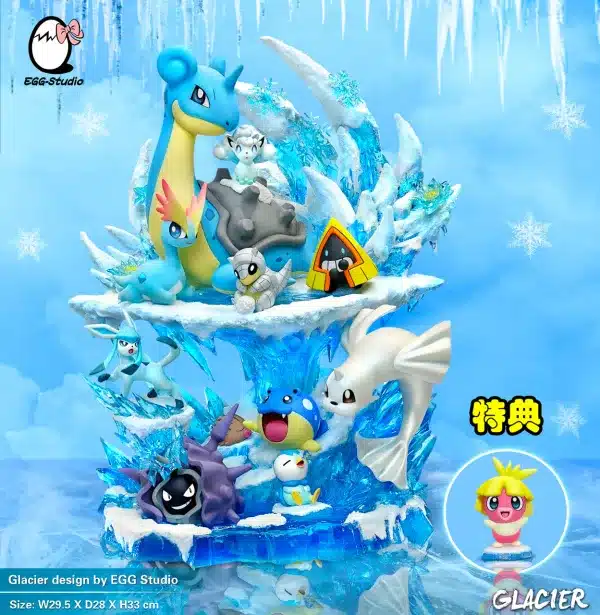 Pokemon EGG Studio Glacier Lapras Resin Statue 1 jpg