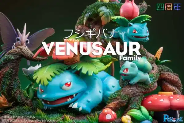 Pokemon Pc House Studio Venusaur Family Resin Statue 3 jpg