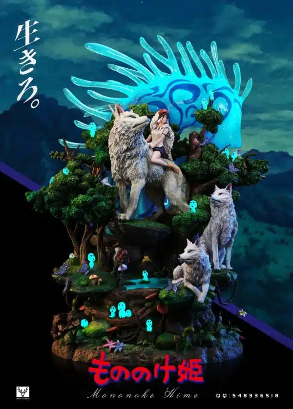 Princess Mononoke White Deer Studio Mononoke Hime Resin Statue 1 jpg