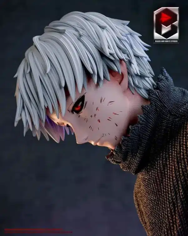 Tokyo Ghoul BW Studio Kaneki Ken Sitting Resin Statue 2 jpg