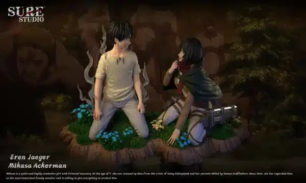 Attack on Titan Sure Studio Eren x Mikasa V2 Resin Statue 4 jpg