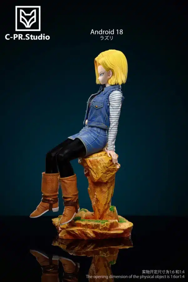 Dragon Ball CPR Studio Sitting Android 18 Resin Statue 3 jpg