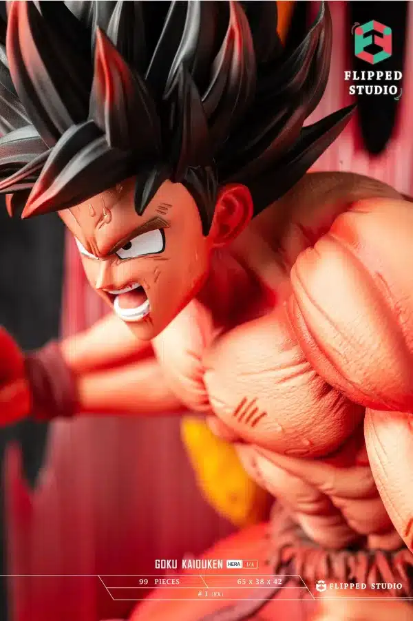 Dragon Ball Flipped Studio Goku Kaio Ken Resin Statue 4 jpg