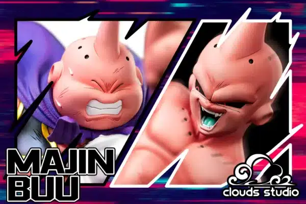 Dragon Ball Clouds Studio Fat Buu Vs Kid Buu Battle Resin Statue 5 jpg