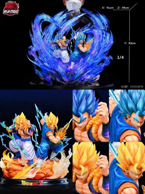 Dragon Ball Kylin Studio Vegito x Gogeta Resin Statue 4 scaled