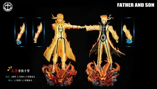 Naruto Surge Studio Uzumaki Naruto x Namikaze Minato Resin Statue 6 scaled