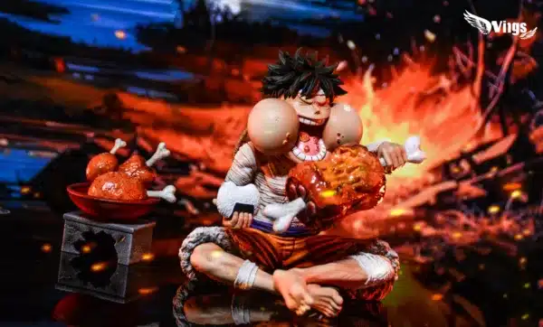 One Piece Wings Studio Luffy Eat Meat Resin Statue 3 scaled