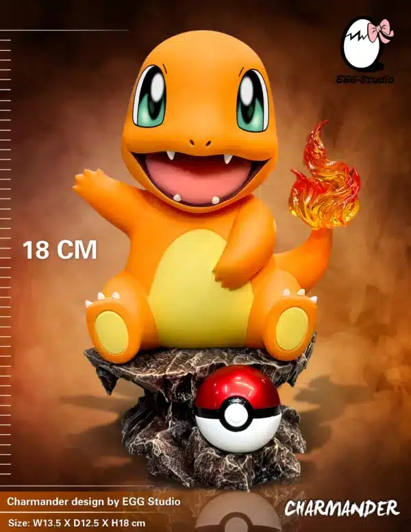 Pokemon EGG Studio Charmander Resin Statue 1 jpg