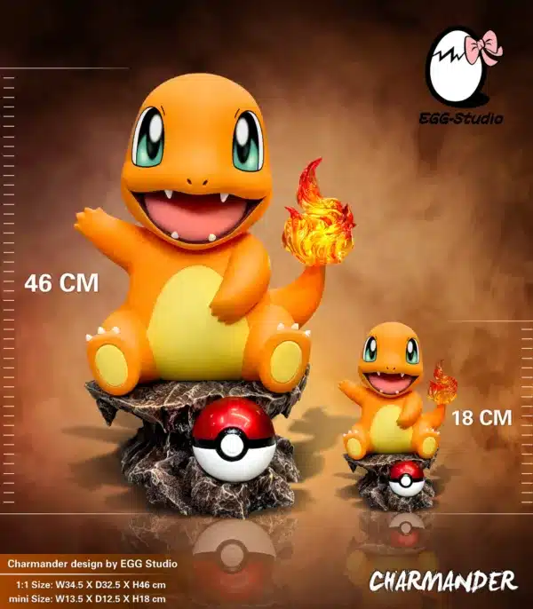 Pokemon EGG Studio Charmander Resin Statue 4 jpg