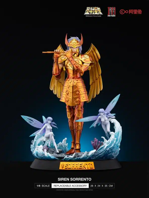 Saint Seiya Jimei Palace Siren Sorrento Licensed Resin Statue 6 jpg