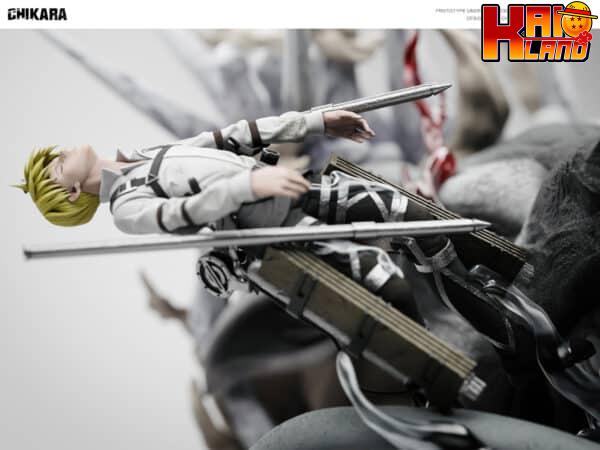 Attack on Titan Chikara Studio Mikasa x Armin Resin Statue 6