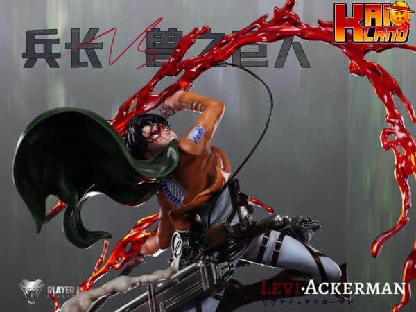 Attack on Titan Player 1 Studio Levi vs Titan Beast Resin Statue 5