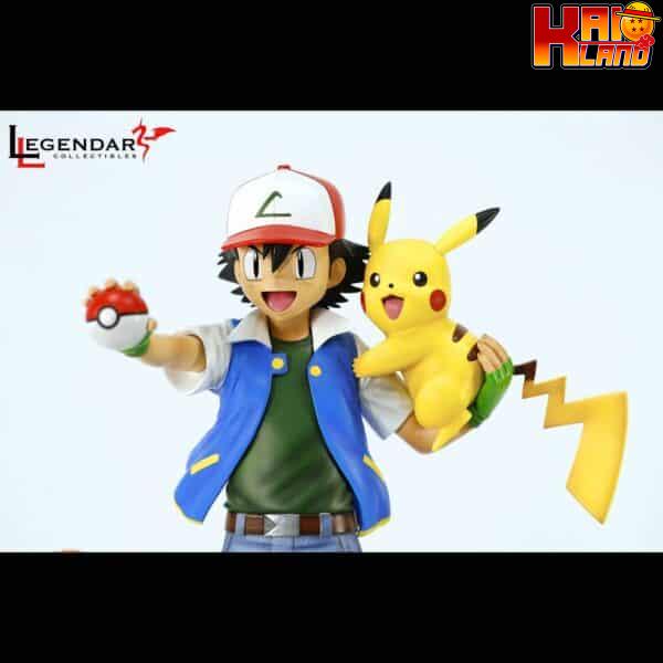 Pokemon Legendary Collectibles Ash Ketchum x Pikachu x Charmander x Squirtle x Bulbasaur Resin Statue 6