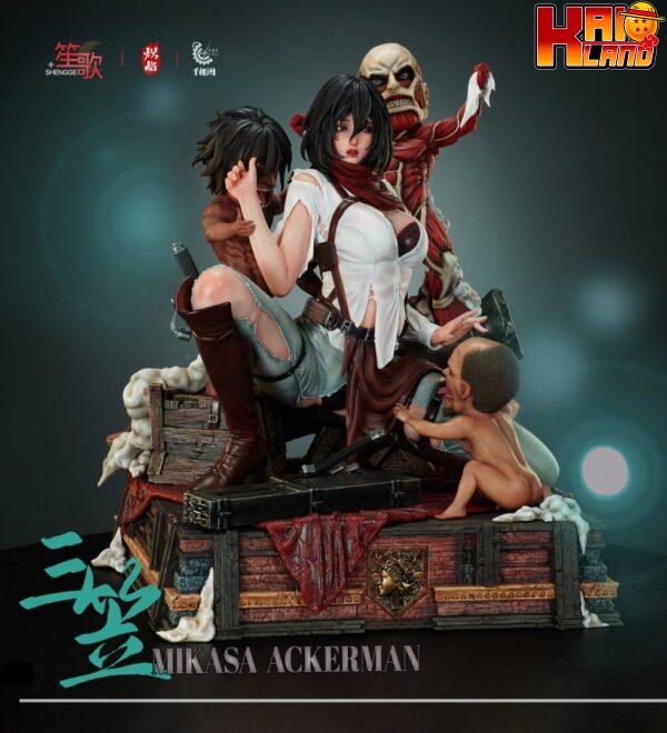 Attack on Titan Shengge studio x Chiyan studio x TOC Studio Mikasa Ackerman Resin Statue 1