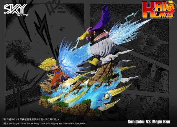 Dragon Ball Sky Top Studio Goku SS3 VS Fat Buu Resin Statue 1