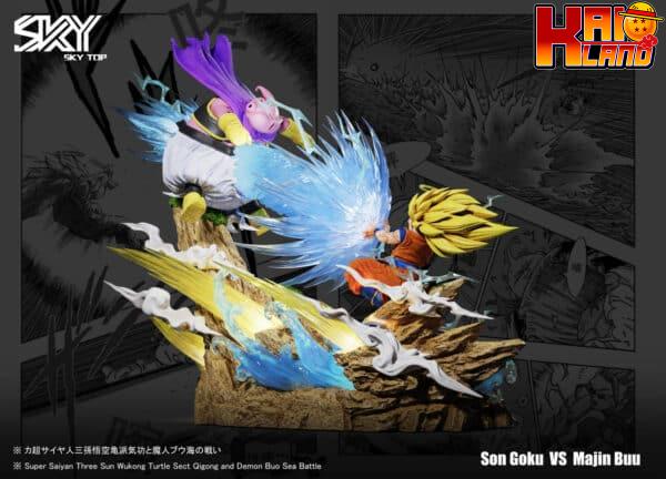Dragon Ball Sky Top Studio Goku SS3 VS Fat Buu Resin Statue 2