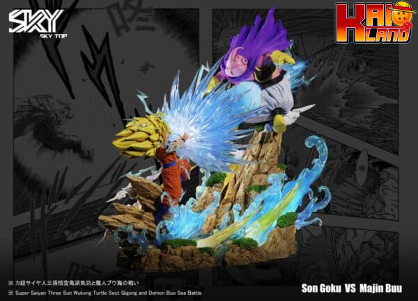 Dragon Ball Sky Top Studio Goku SS3 VS Fat Buu Resin Statue 3