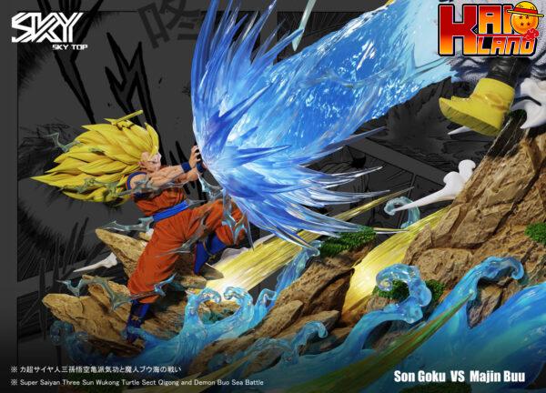 Dragon Ball Sky Top Studio Goku SS3 VS Fat Buu Resin Statue 4