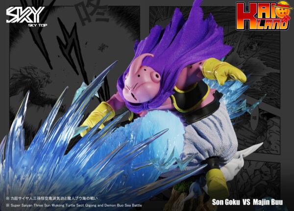 Dragon Ball Sky Top Studio Goku SS3 VS Fat Buu Resin Statue 5