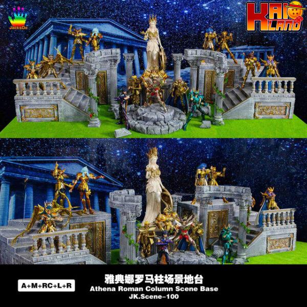 Saint Seiya JacksDo Studio Athena Roman Column Scene Base Resin Statue 11