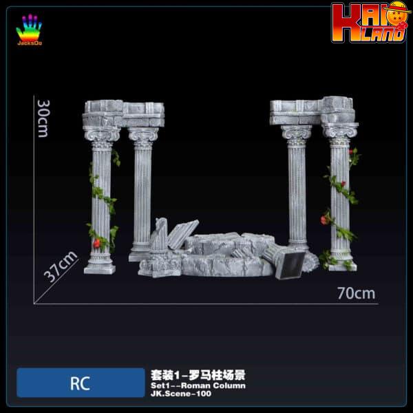 Saint Seiya JacksDo Studio Athena Roman Column Scene Base Resin Statue 3