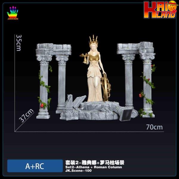 Saint Seiya JacksDo Studio Athena Roman Column Scene Base Resin Statue 4