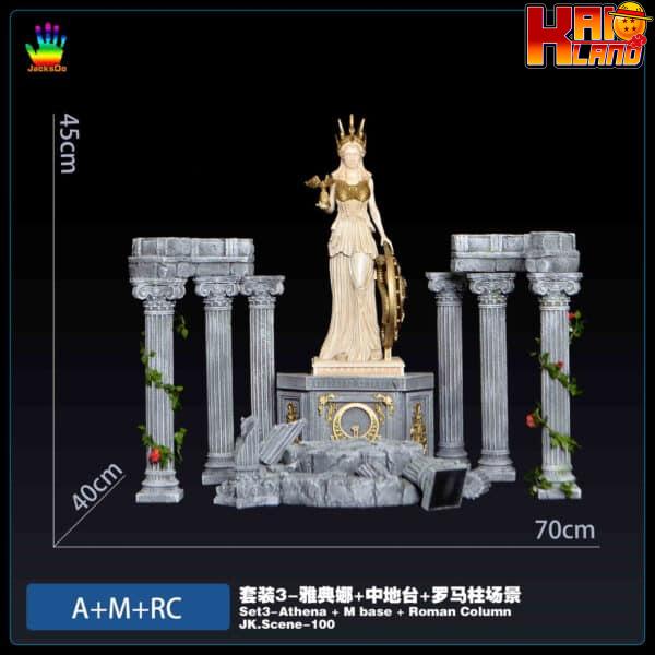 Saint Seiya JacksDo Studio Athena Roman Column Scene Base Resin Statue 5