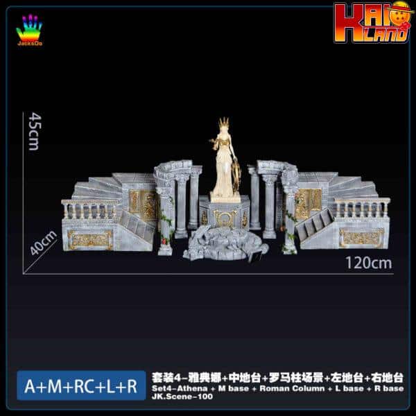 Saint Seiya JacksDo Studio Athena Roman Column Scene Base Resin Statue 6