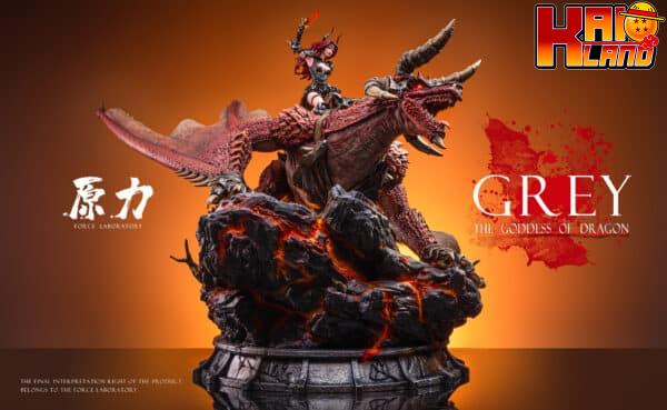 The Goddess Of Dragon Force Studio Gray Licensed Resin Statue 1