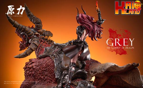 The Goddess Of Dragon Force Studio Gray Licensed Resin Statue 5