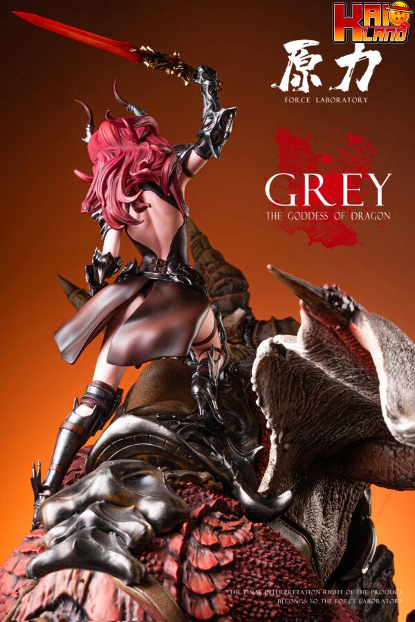 The Goddess Of Dragon Force Studio Gray Licensed Resin Statue 6 scaled