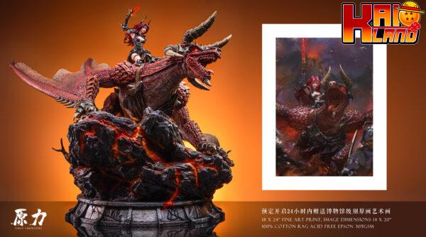 The Goddess Of Dragon Force Studio Gray Licensed Resin Statue 9