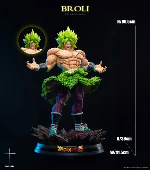 Dragon Ball Cross Studio Broly Full Power Resin Statue 7