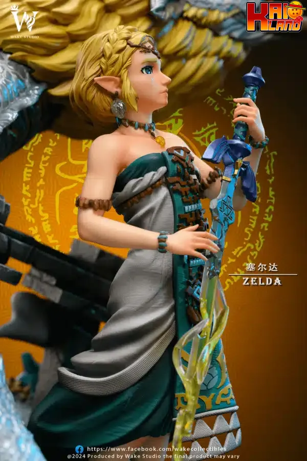 The Legend of Zelda Wake studio Zelda x Dragon Resin Statue 3