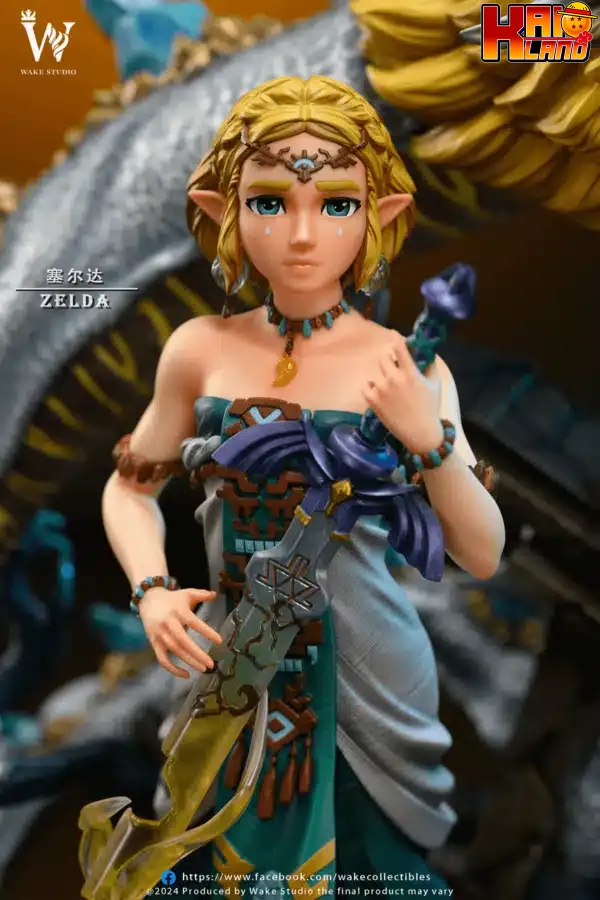 The Legend of Zelda Wake studio Zelda x Dragon Resin Statue 7